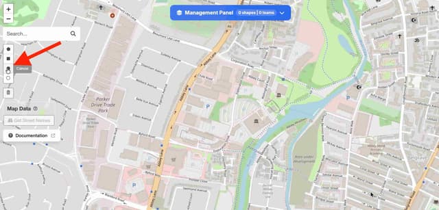 Circle tool location