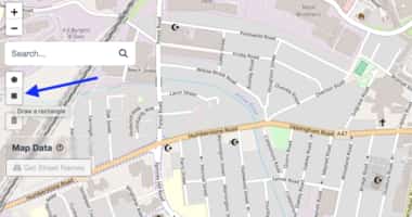 Rectangle tool location